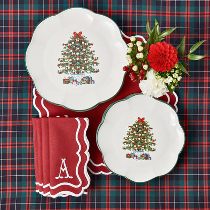Berry Red Katherine Placemats & Napkins (Set of 4)
