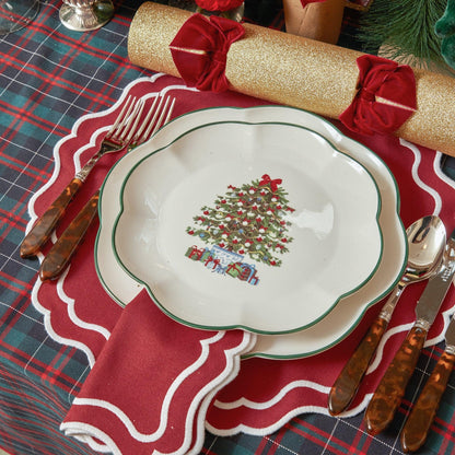 Berry Red Katherine Placemats & Napkins (Set of 4)