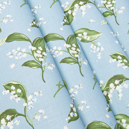 Blue Lily of the Valley Fabric