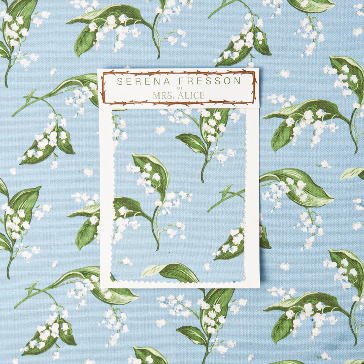 Blue Lily of the Valley Fabric