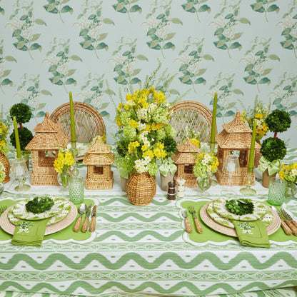 Green Lily of the Valley Linen Napkins (Set of 4)