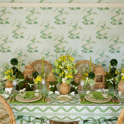 Green Lily of the Valley Linen Napkins (Set of 4)