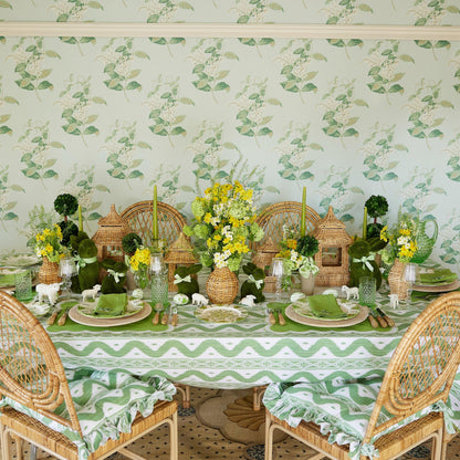 Green Lily of the Valley Linen Napkins (Set of 4)