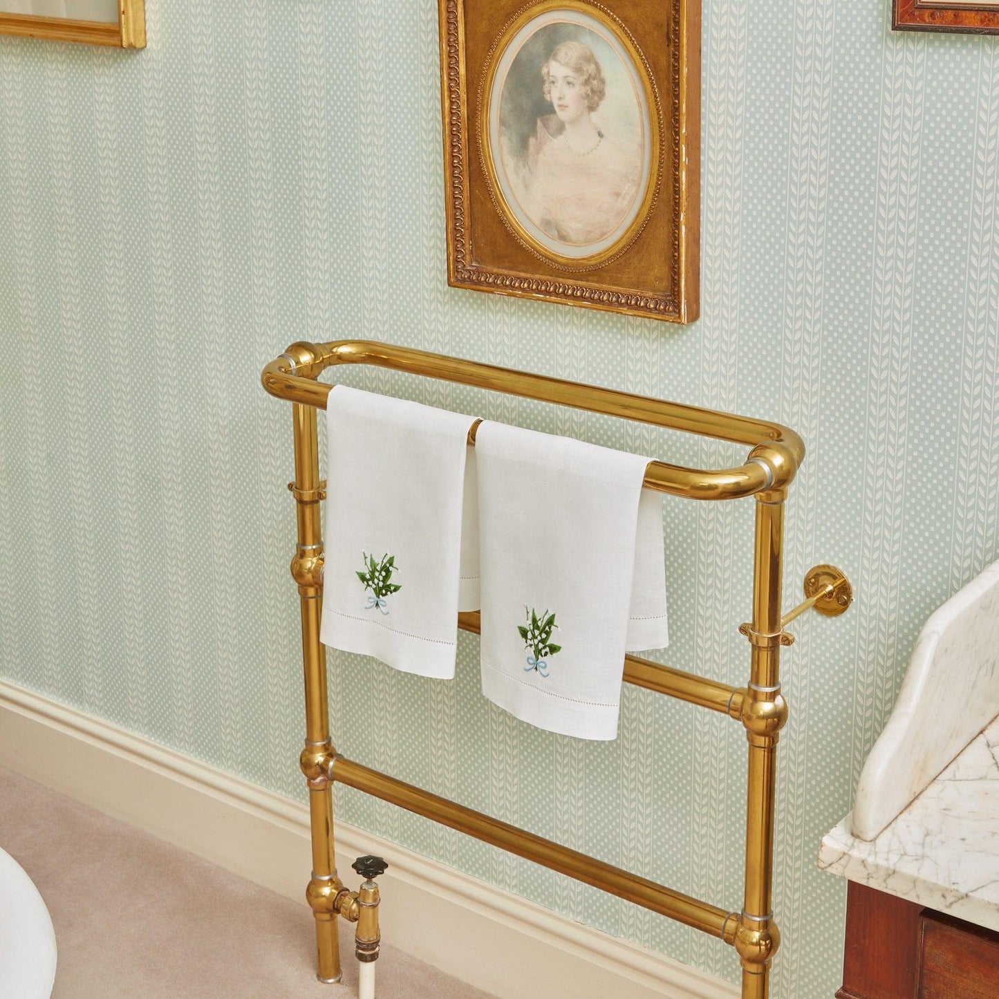 Lily of the Valley Linen Hand Towel