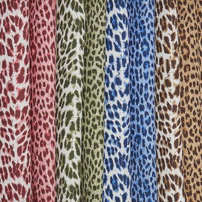 Olive Green Leopard Fabric