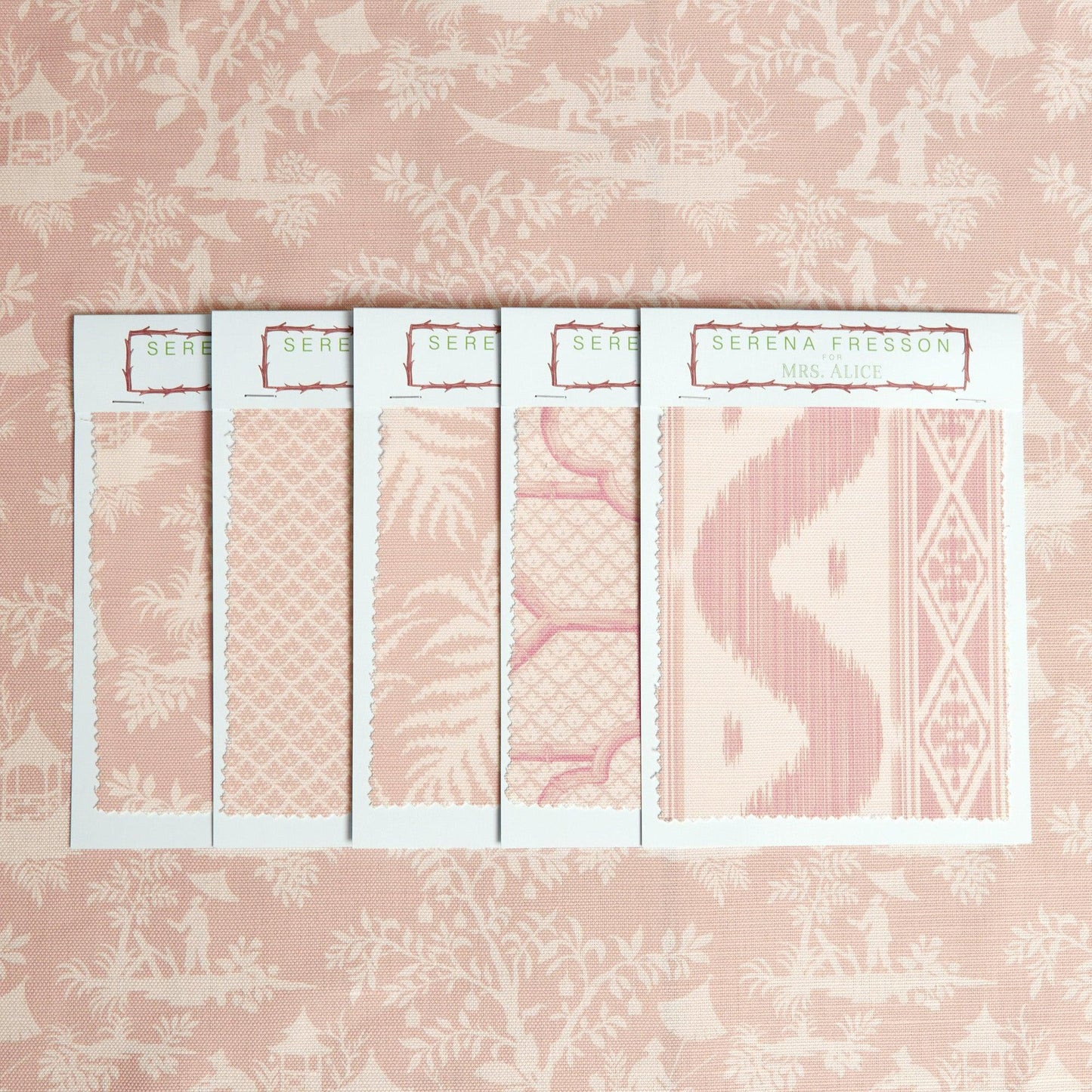 Pink Pagoda Garden Fabric