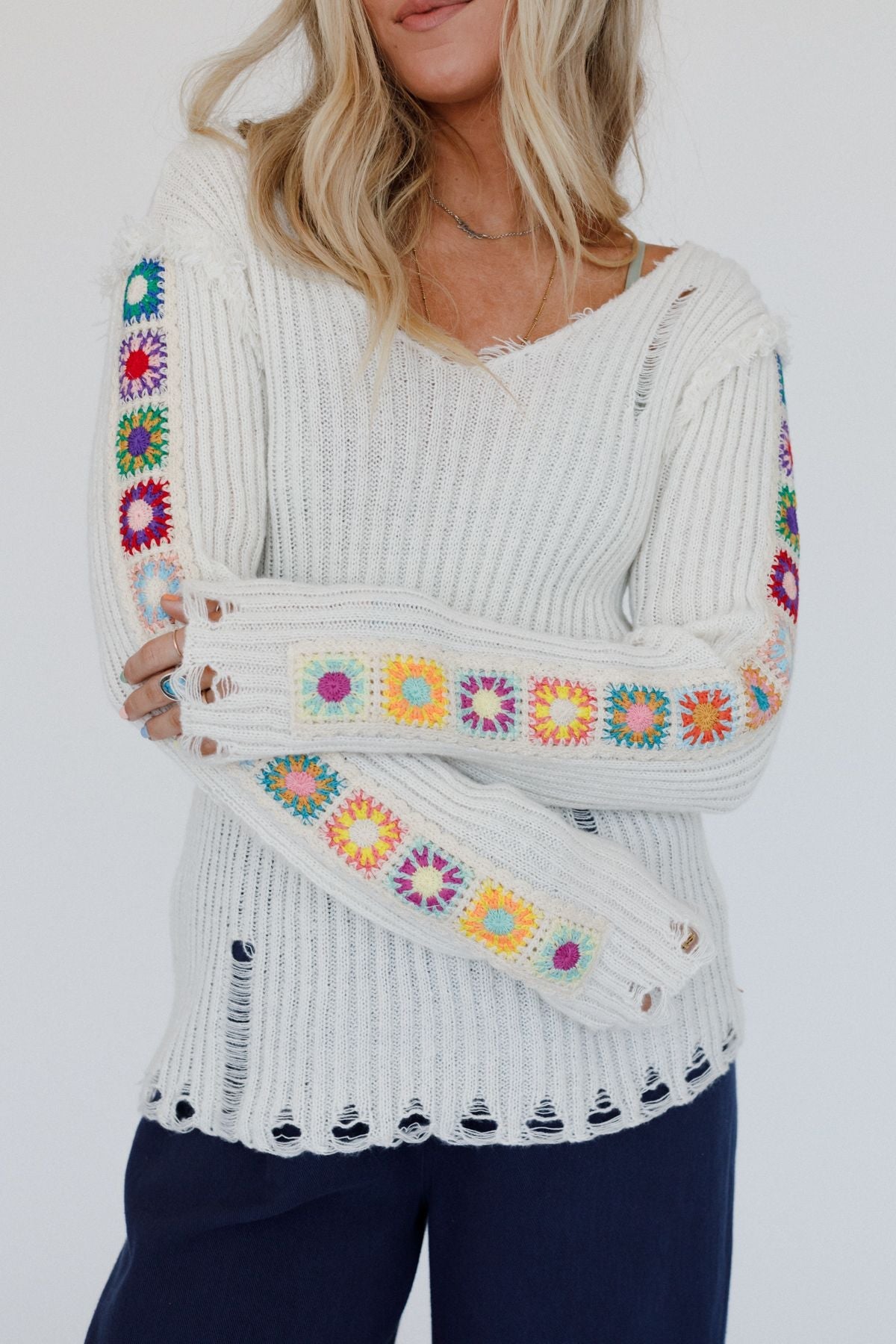 Earth Angel Sweater Top - Cream