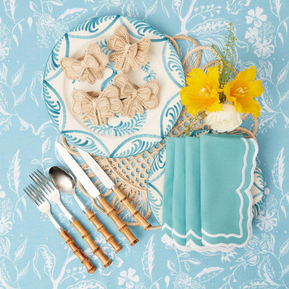 Wicker Napkin Bows (Set of 4)