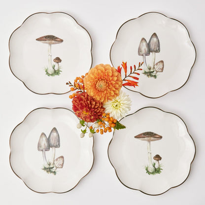 Scalloped Mushroom Starter Plate (Grey)