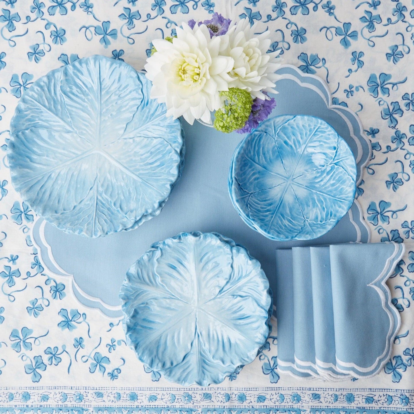 Serena Cornflower Blue Napkins (Set of 4)