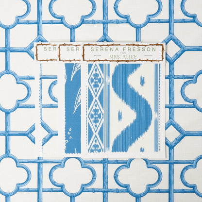 French Blue Shaded Bamboo Fabric