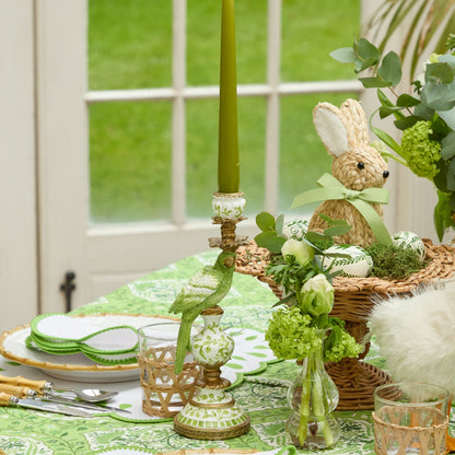 Small Green Parrot Candle Holders (Pair)