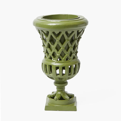 Small Adelaide Green Lattice Urn Vase