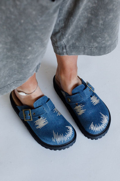 Bliss Bound Mules - Navy