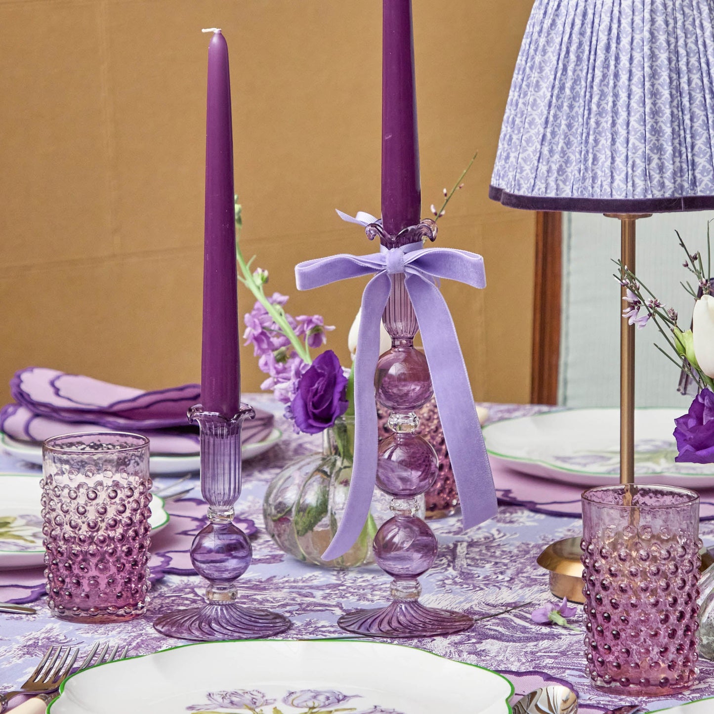 Purple Candles (Set of 8)