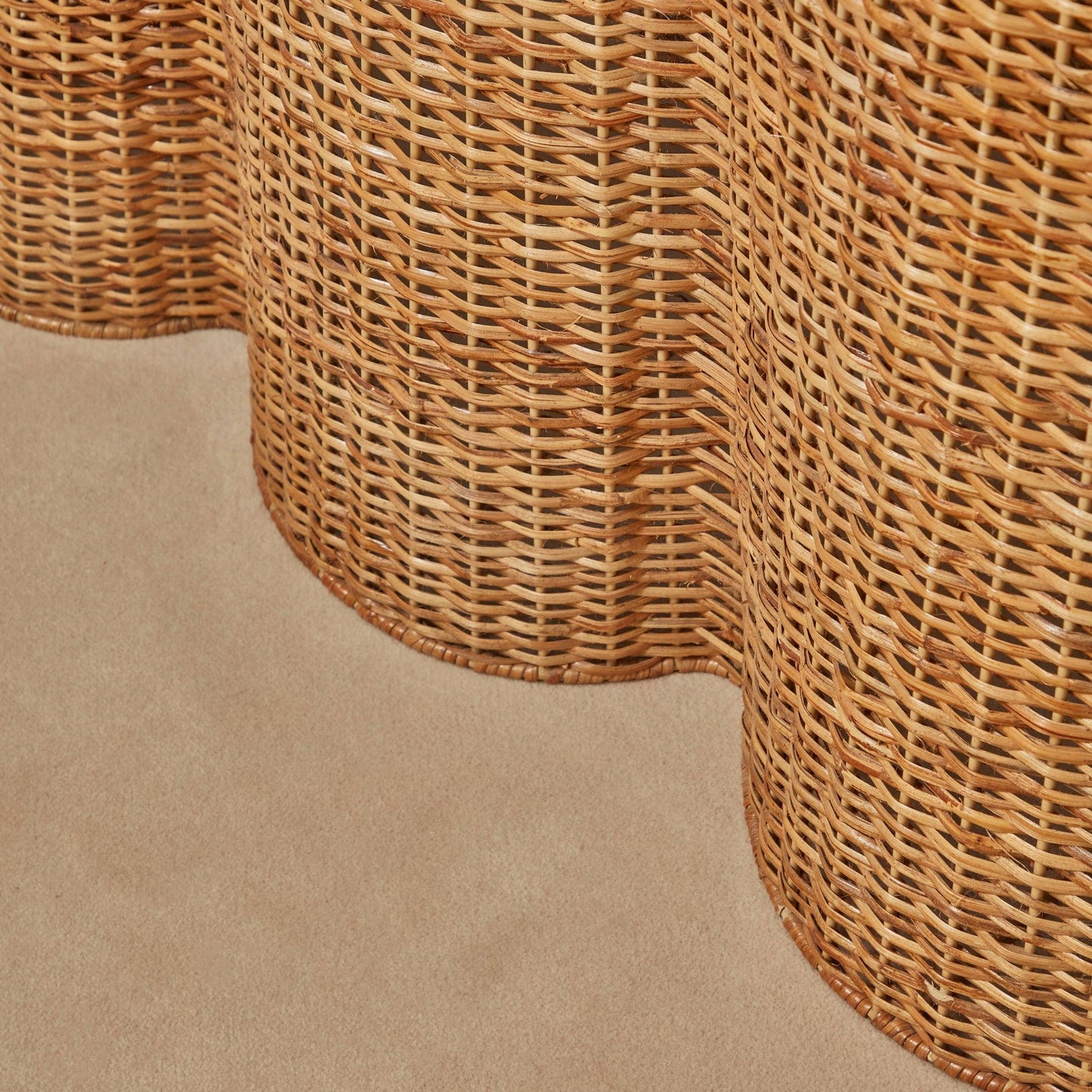 Vivienne Rattan Scalloped Console Table