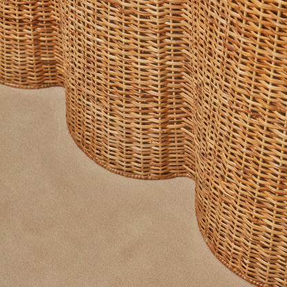 Vivienne Rattan Scalloped Console Table