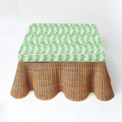 Vivienne Rattan Scalloped Ottoman