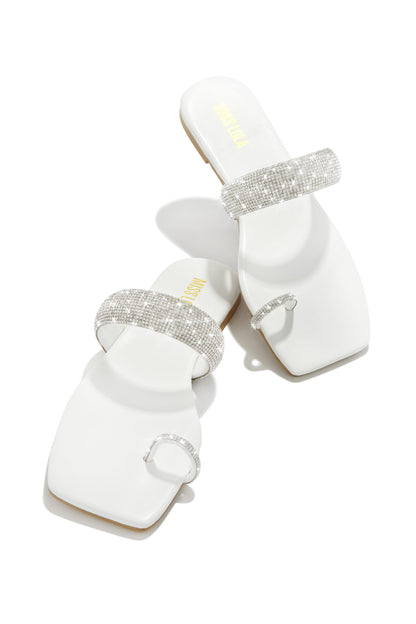 Cabana Beach Embellished Slip On Sandals - Gold