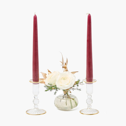 Burgundy Candles (Set of 8)