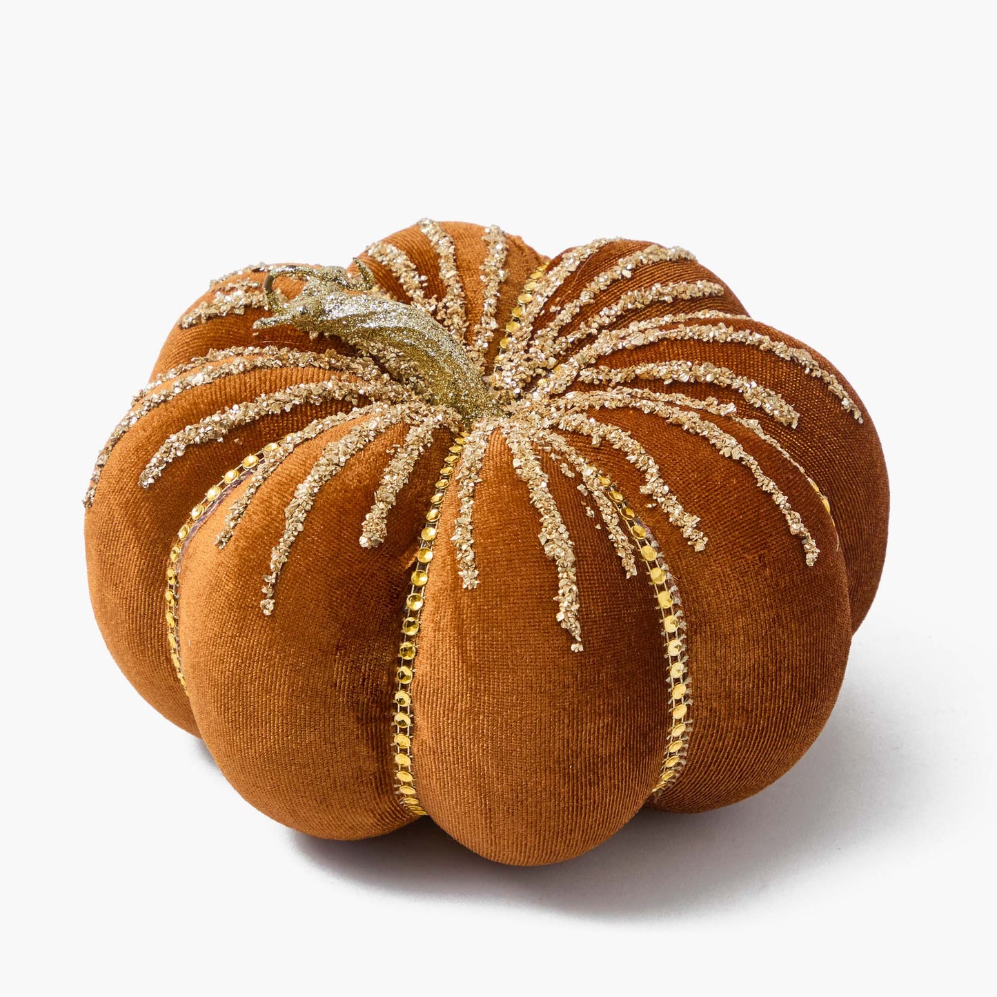 Burnt Caramel Velvet Pumpkins (Set of 4)