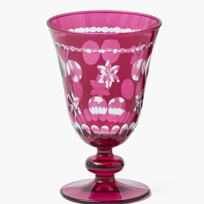 Aubergine Anita Engraved Glassware (Set of 8)