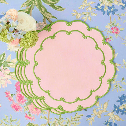 Pink & Green Amanda Placemats (Set of 4)