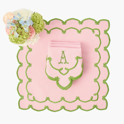 Pink & Green Amanda Napkins (Set of 4)