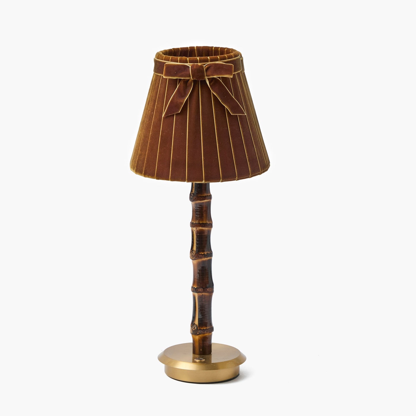Chocolate Velvet Bow Lampshade (18cm)