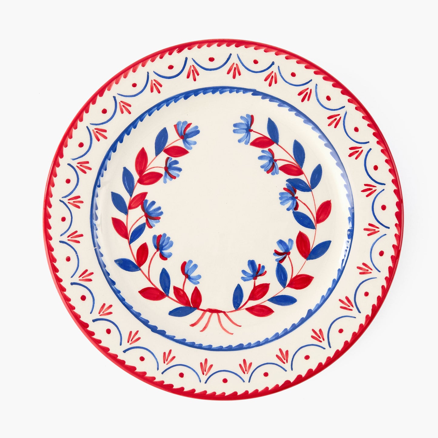 Blue & Red Josephine Dinner Plate