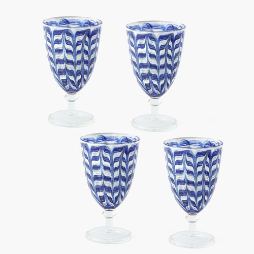 Blue Paloma Wine Glasses (Set of 4)