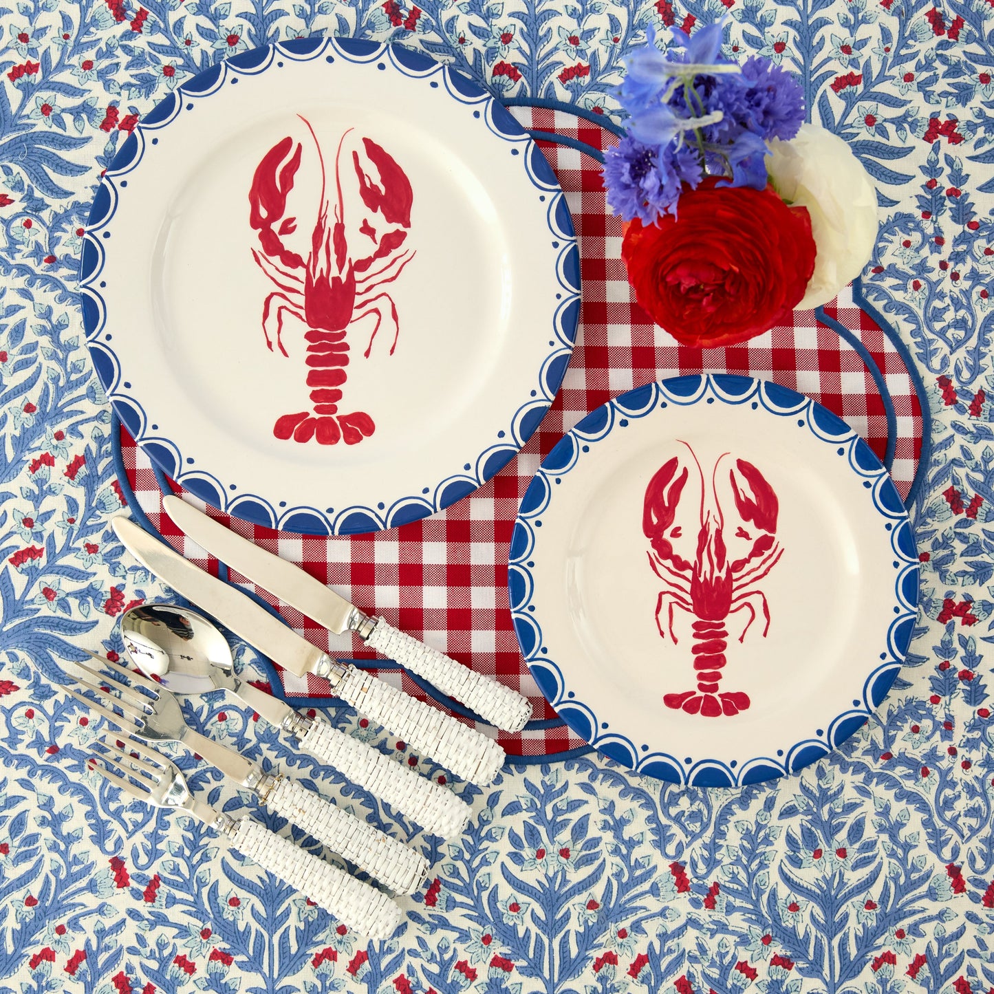 Red Gingham Felix Placemats (Set of 4)