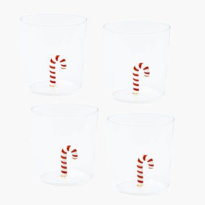 Candy Cane Glass (Set of 4)