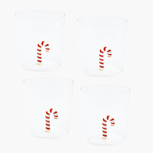 Candy Cane Glass (Set of 4)
