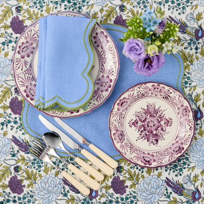 Bluebell & Green Eloise Linen Placemats & Napkins (Set of 4)