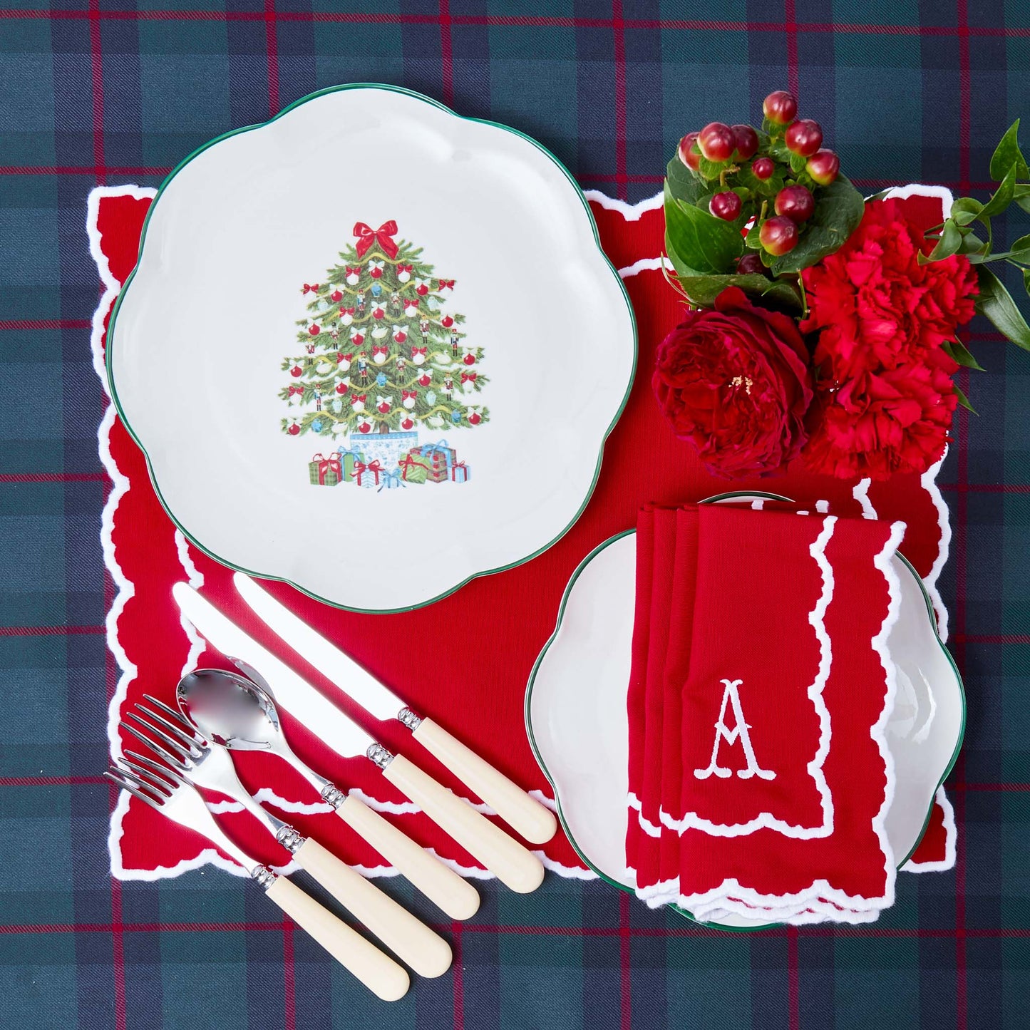 Red Elizabeth Napkins (Set of 4)