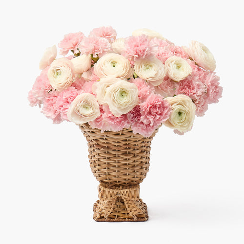 Small Rattan Bow Urn Vase