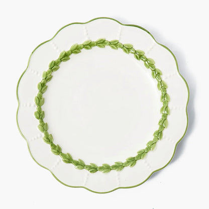 Green Laurel Dinner Plates (Set of 4)