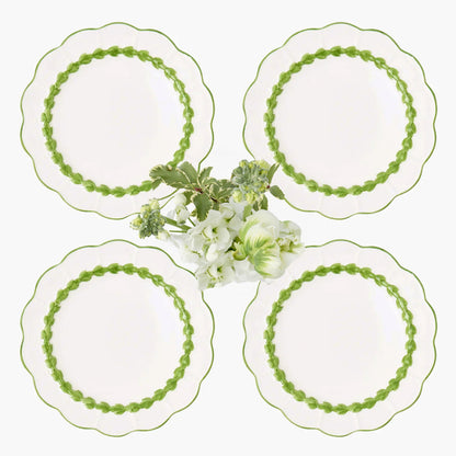 Green Laurel Dinner Plates (Set of 4)