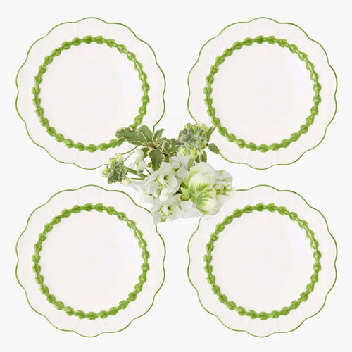 Green Laurel Dinner Plates (Set of 4)